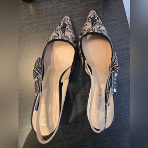 Dior J'ADIOR Women's Black and Cream Shoes Size 11 Or 42